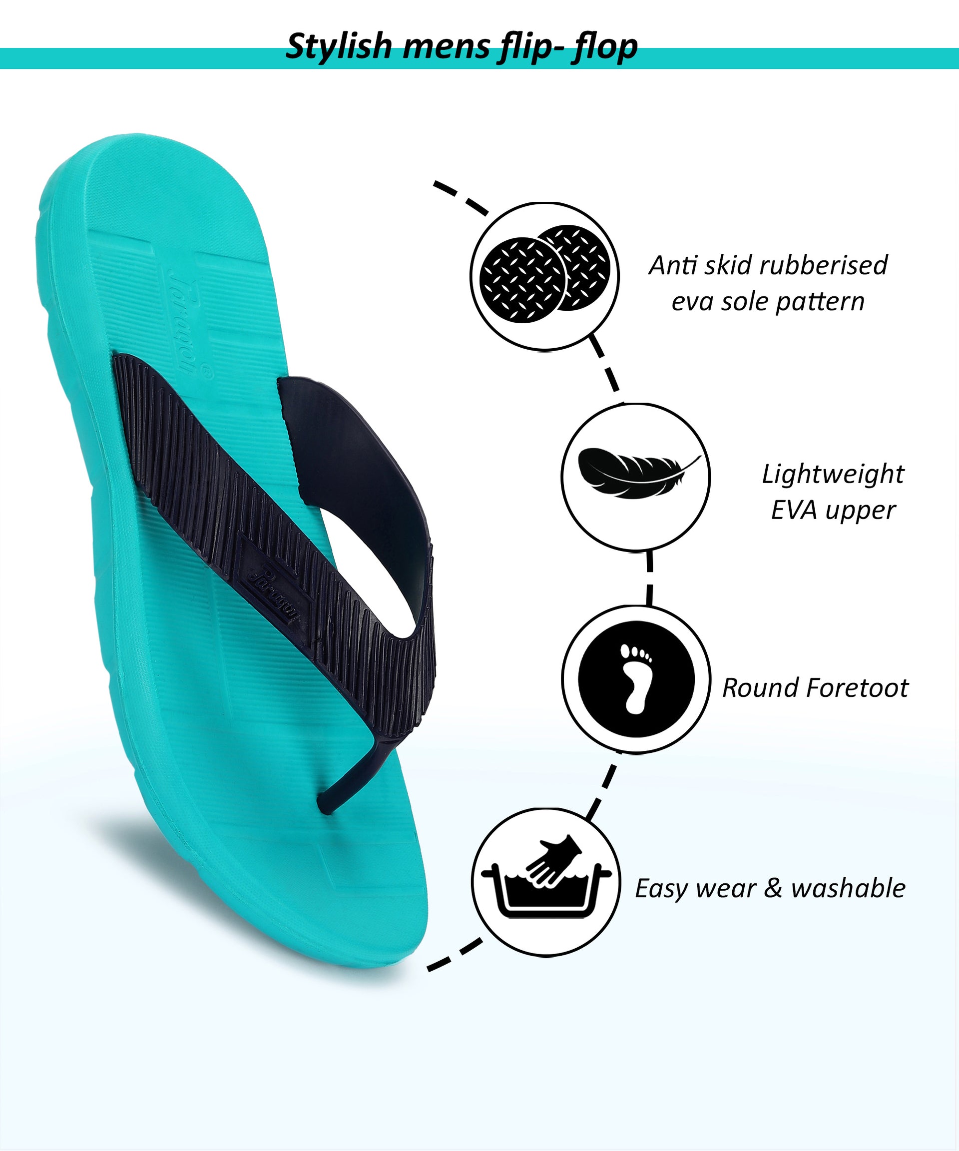 Paragon EVK3416G Men Slippers | Lightweight Flipflops for Indoor & Outdoor | Casual & Comfortable | For Everyday Use