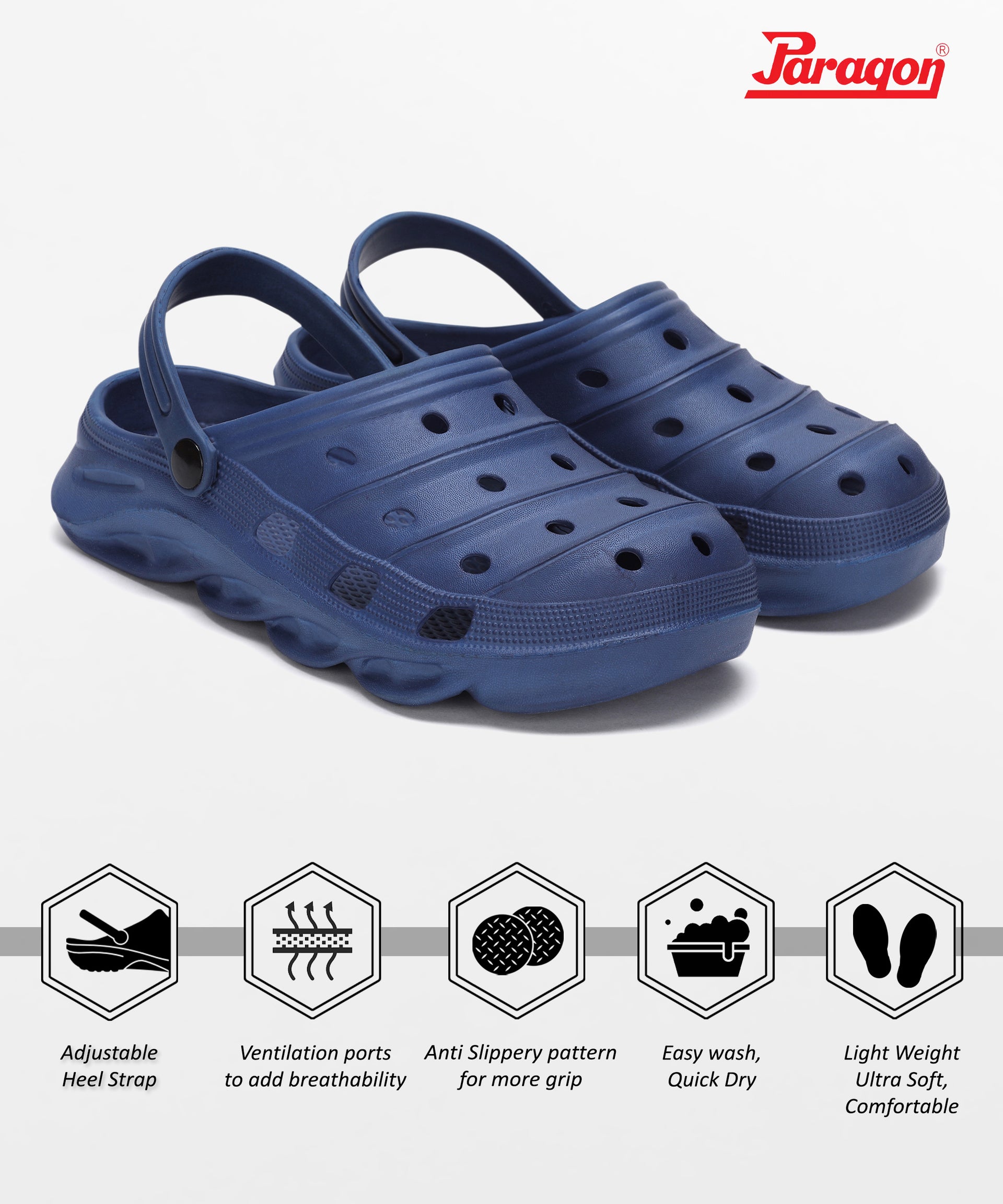 Paragon  K10914G Men Casual Clogs | Stylish, Durable | Casual & Comfortable | For Everyday Use