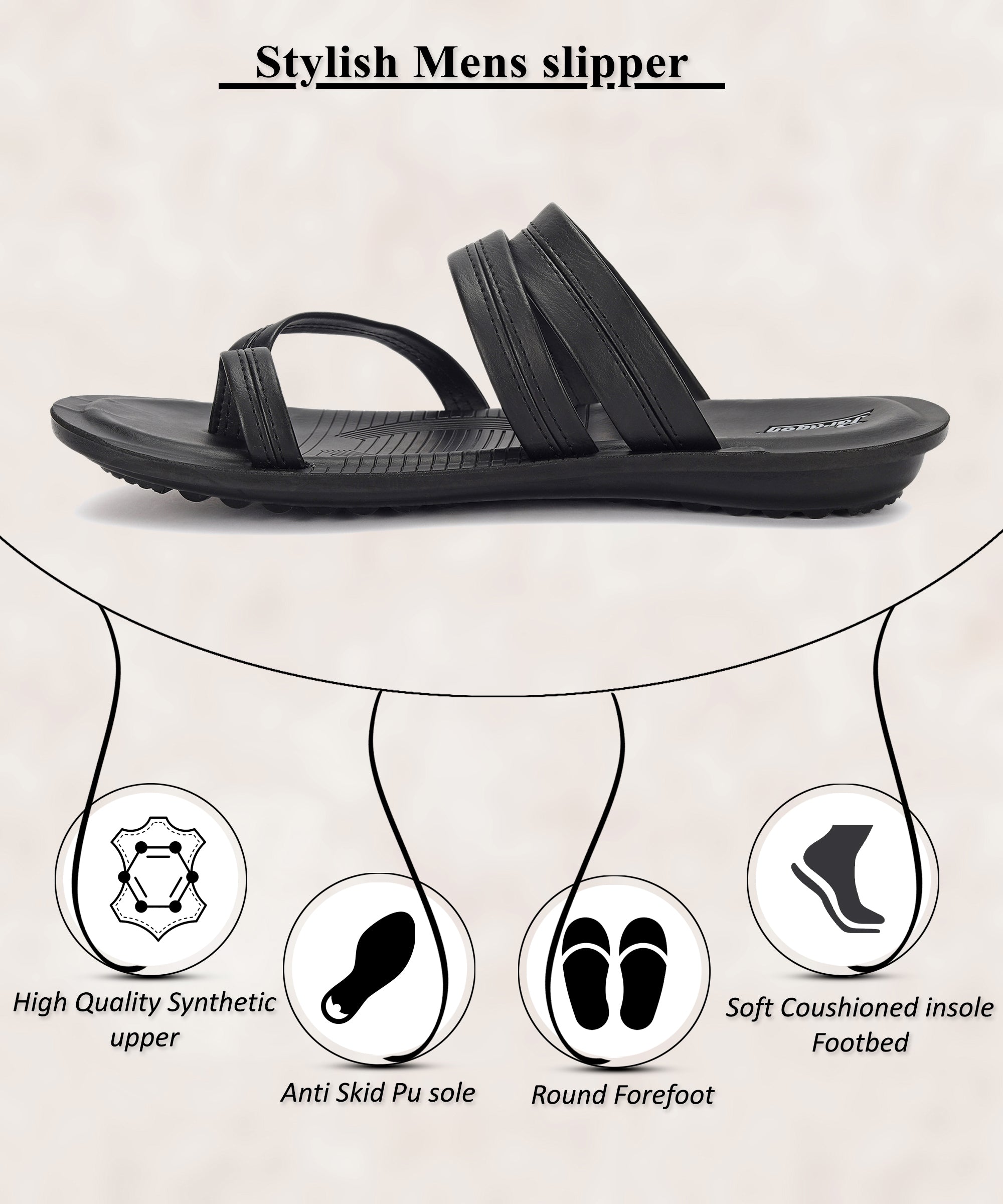 Mens slippers outdoor online sole