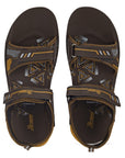 Paragon PUK2217G Men Stylish Velcro Sandals | Comfortable Sporty Sandals for Daily Outdoor Use | Casual Athletic Sandals with Cushioned Soles