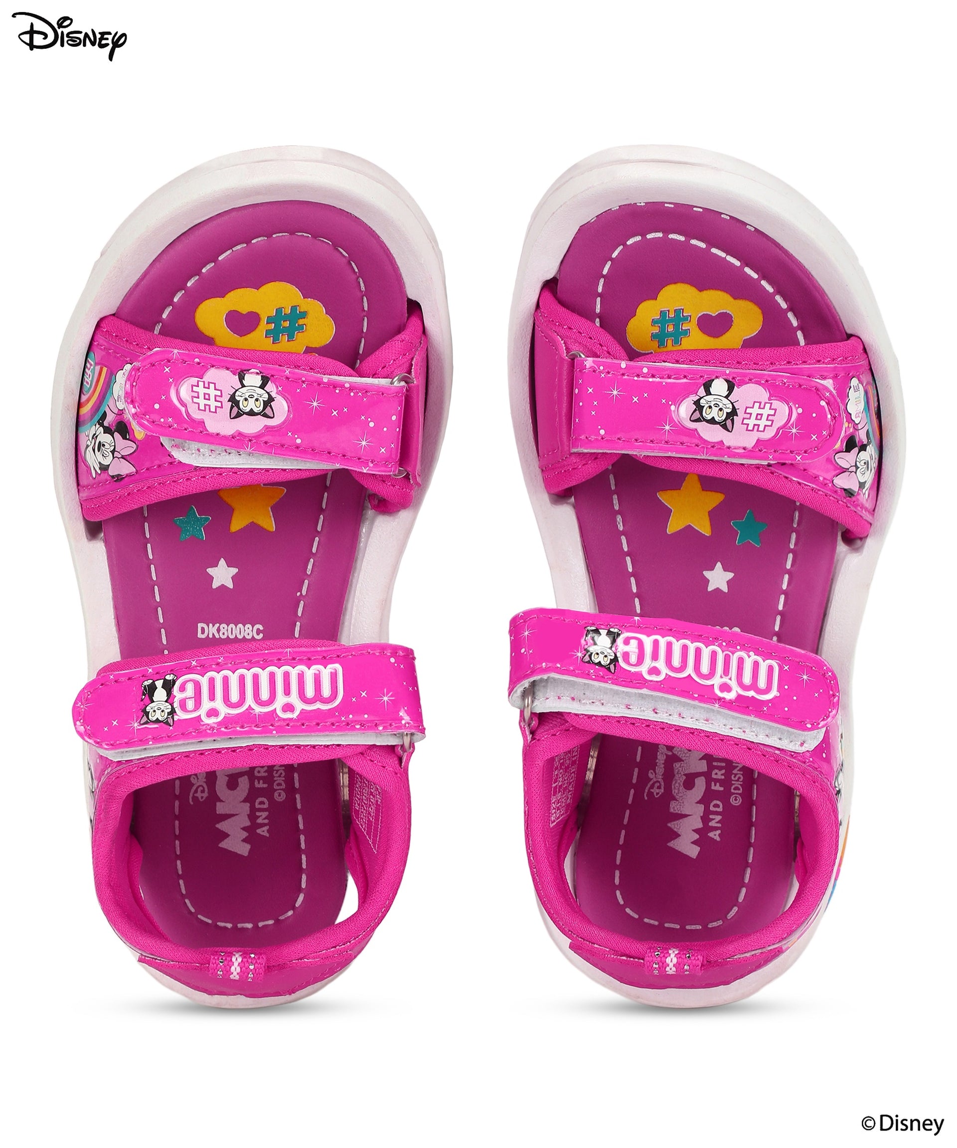 Disney Minnie Mouse DK8008C Kids Sandals Durable, Cushioned Insoles For Comfort Fit | Lightweight Everyday Casual Sandals for Kids Ideal for Outdoor Use