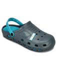 Men's Slip-on Grey-Turquoise Sandals for Men | Comfortable Sole & Durable