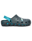 Men's Slip-on Grey-Turquoise Sandals for Men | Comfortable Sole & Durable
