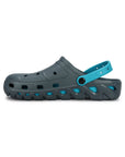 Men's Slip-on Grey-Turquoise Sandals for Men | Comfortable Sole & Durable