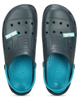 Men's Slip-on Grey-Turquoise Sandals for Men | Comfortable Sole & Durable