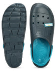 Men's Slip-on Grey-Turquoise Sandals for Men | Comfortable Sole & Durable