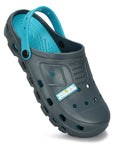 Men's Slip-on Grey-Turquoise Sandals for Men | Comfortable Sole & Durable