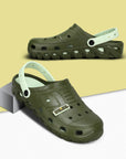 Men's Slip-on Pastel Green Sandals for Men | Comfortable Sole & Durable
