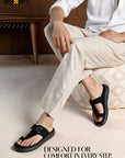 Eeken Men Sandals Lightweight Slip On Toe Posts All day Comfort