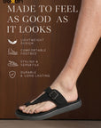 Eeken Men Sandals Lightweight Slip On Toe Posts All day Comfort