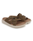 Eeken Men Sandals Comfortable Dual Buckle Cross Strap for Daily Casual and Outdoor Use