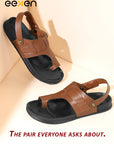 Eeken Men Sandals Comfortable with Toe Ring Back Strap for Daily Use