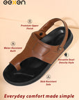 Eeken Men Sandals Comfortable with Toe Ring Back Strap for Daily Use