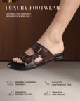Eeken Men Comfort Sandals Double Buckle Easy Wear Slip On for Casual Daily use