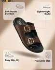 Eeken Men Sandals Comfortable Dual Buckle for Daily Casual and Outdoor Use