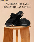 Eeken Men Sandals Comfortable Easy Slip On Velcro Strap for Daily Use