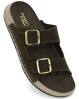 Eeken Men Sandals Leightweight Dual Buckle Slip On for Daily Use