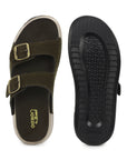 Eeken Men Sandals Leightweight Dual Buckle Slip On for Daily Use