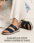 Eeken Men Sandals Comfortable Dual Strap Adjustable Buckle for Daily Casual and Outdoor Use