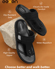 Eeken Men Casual Sandals Comfortable Footbed | Toe Post Slip On | Premium|Lightweight for Daily Use | Slip Resistent | Water repellent