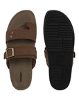 Eeken Men Casual Sandals Soft Footbed | Toe Ring Buckle Strap Slip On | Sleek Dual Strap styling for Daily Outdoor Use