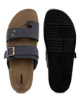 Eeken Men Casual Sandals Soft Footbed | Toe Ring Buckle Strap Slip On | Sleek Dual Strap styling for Daily Outdoor Use