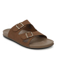 Eeken Men Casual Sandals Cushioned Footbed | Premium finish | Sturdy Grip| Dual Buckle Two Strap Slip On for Daily Outdoor Use