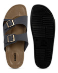 Eeken Men Casual Sandals Cushioned Footbed | Premium finish | Sturdy Grip| Dual Buckle Two Strap Slip On for Daily Outdoor Use