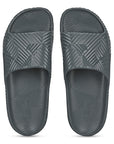 Paragon EVK10924G Men's Waterproof Grey Sliders with Comfortable Sole
