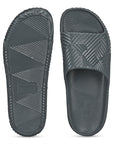Paragon EVK10924G Men's Waterproof Grey Sliders with Comfortable Sole