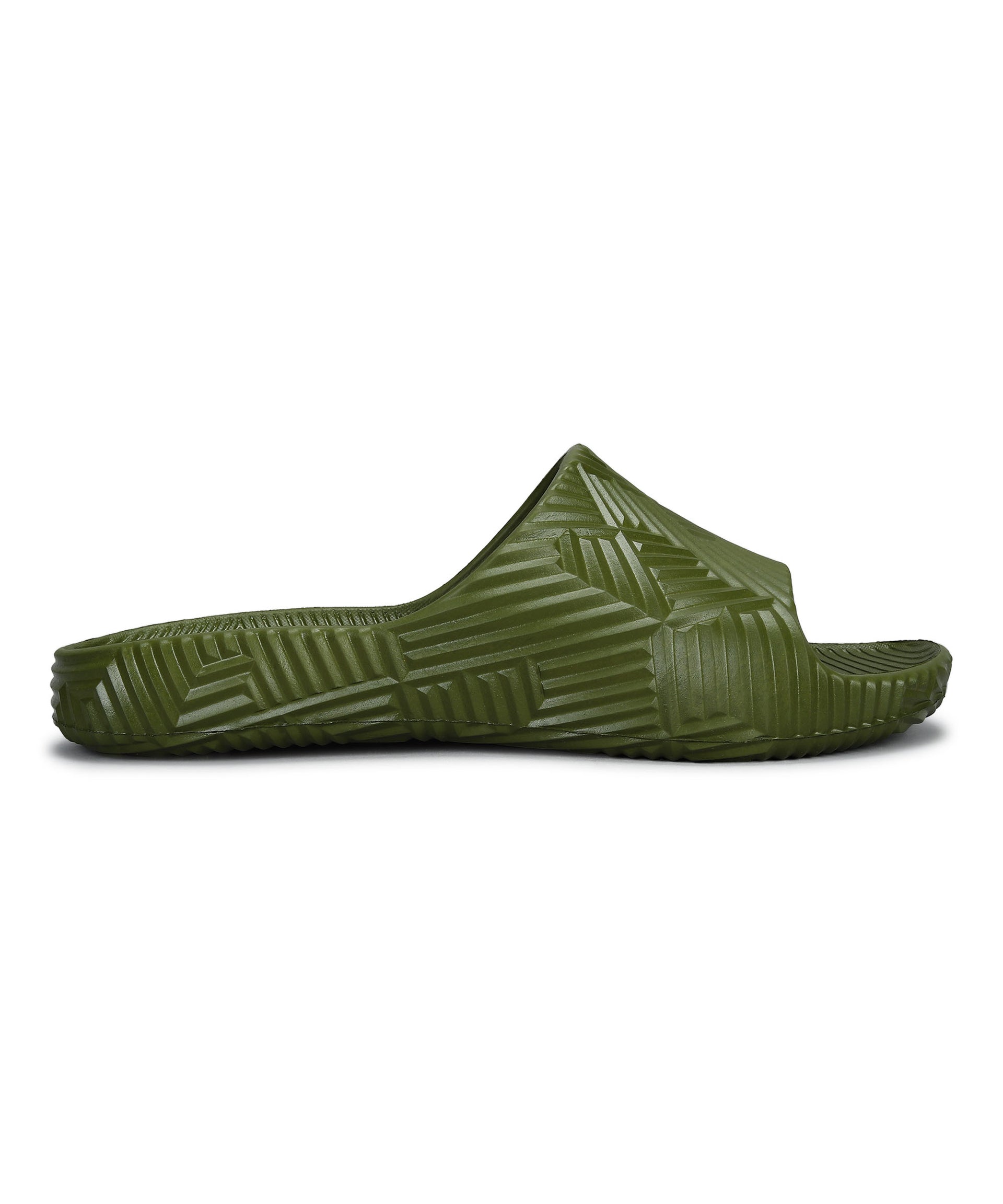 Paragon EVK10924G Men's Waterproof Olive Sliders with Comfortable Sole