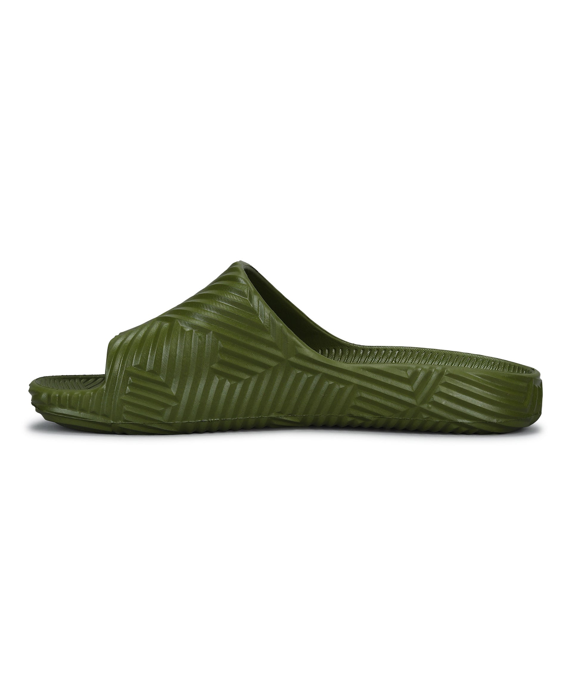 Paragon EVK10924G Men's Waterproof Olive Sliders with Comfortable Sole
