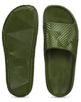 Paragon EVK10924G Men's Waterproof Olive Sliders with Comfortable Sole