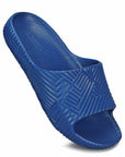 Paragon EVK10924G Men's Waterproof Blue Sliders with Comfortable Sole