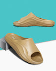 Paragon EVK10926G Men's Waterproof Beige Sliders with Comfortable Sole