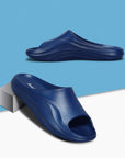 Paragon EVK10926G Men's Waterproof Blue Sliders with Comfortable Sole