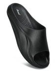 Paragon Men's Waterproof Black Sliders with Comfortable Sole