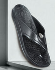 Paragon Men's Black Slippers | Comfortable Everyday Use Slippers