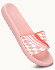 Paragon Women's Peach Sliders with Cushioned Sole for Everyday Use
