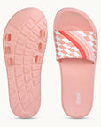 Paragon Women's Peach Sliders with Cushioned Sole for Everyday Use