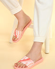 Paragon Women's Peach Sliders with Cushioned Sole for Everyday Use