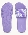 Paragon Women's Purple Sliders with Cushioned Sole for Everyday Use