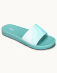 Paragon Women's Ice Green Sliders with Cushioned Sole for Everyday Use