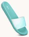 Paragon Women's Ice Green Sliders with Cushioned Sole for Everyday Use