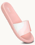 Paragon Women's Peach Sliders with Cushioned Sole for Everyday Use
