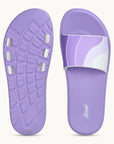 Paragon Women's Purple Sliders with Cushioned Sole for Everyday Use
