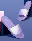 Paragon Women's Purple Sliders with Cushioned Sole for Everyday Use