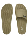 Paragon Men's Beige Sliders with Comfortable & Durable Sole