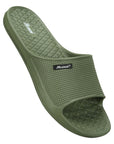 Paragon Men's Olive Green Sliders with Comfortable & Durable Sole