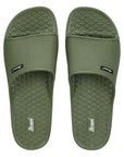 Paragon Men's Olive Green Sliders with Comfortable & Durable Sole